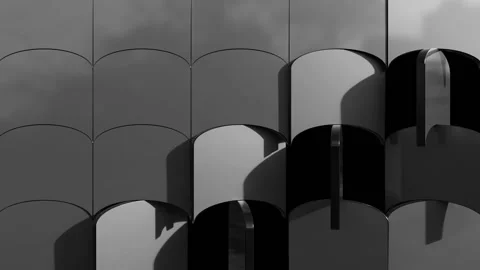 3D render animation of trendy geometric vertical background. Looped motion. Stock-Footage 145222082