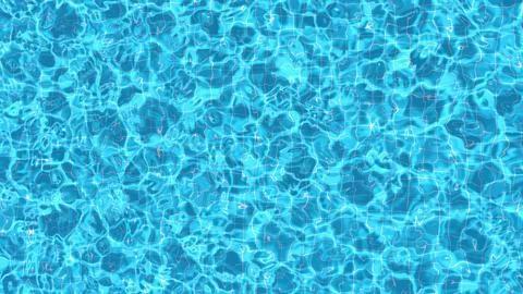 3d render animation of water in a pool with caustics, top view in summer Stock Illustration