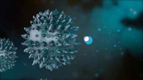 3D render of the antibodies system callled to fight against the virus. Stock Illustration