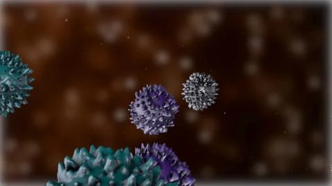 3D render of the antibodies system callled to fight against the virus. Stock Illustration