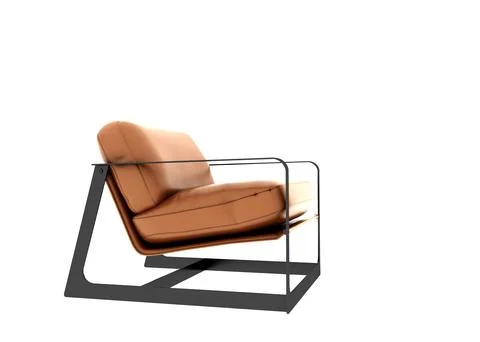 3d render armchair on white background Stock Photos