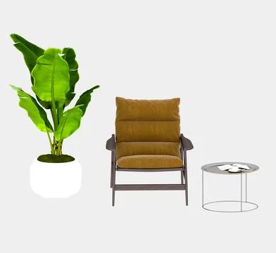 3d render armchair on white background Stock Photos