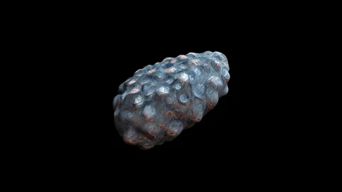 3d render of asteroid rotating isolated  Stock Footage 265160878