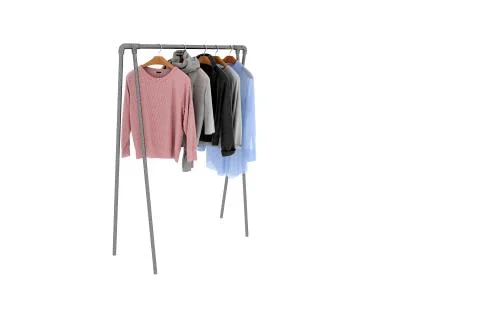 3d render of autumn clothes in hanger 스톡 일러스트