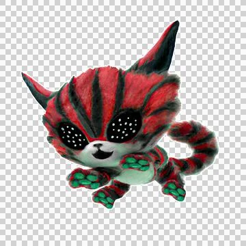 3d render baby cat jumping Stock Illustration