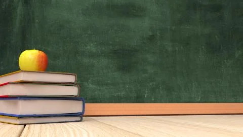 3D Render of BAck to School Concept Stock Illustration