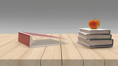 3D Render of BAck to School Concept 스톡 일러스트