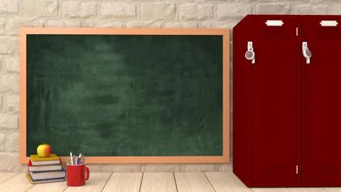 3D Render of BAck to School Concept Illustrazione stock