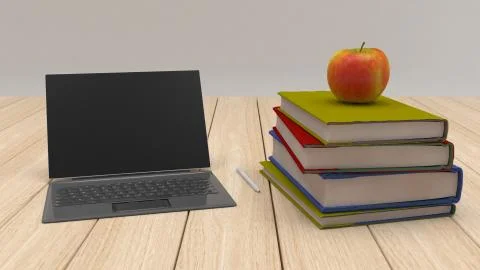 3D Render of BAck to School Concept Illustrazione stock