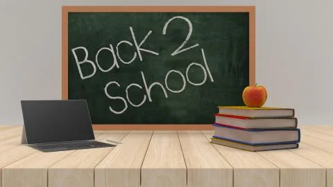 3D Render of BAck to School Concept Stockillustratie