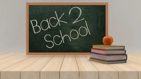 3D Render of BAck to School Concept Stock Illustration