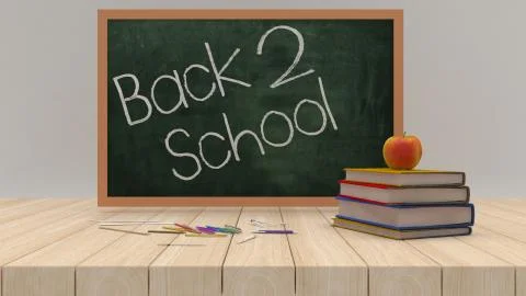 3D Render of BAck to School Concept Stock-Illustration
