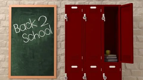 3D Render of BAck to School Concept Illustrazione stock