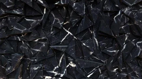 3D render background of abstract marble textured triangle forms. Illustrazione stock