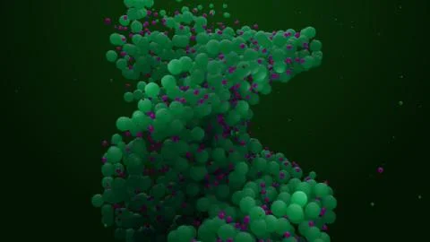 3d render background with abstract organic structure. Molecule made of sphere Stock Illustration