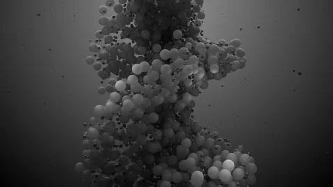 3d render background with abstract organic structure. Molecule made of sphere 스톡 일러스트