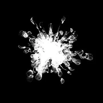 3d render background with abstract particles. White luma mask. Stock Illustration