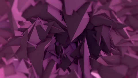 3d Render Background Animation with Colorful Swirling Triangle Design. Abstract Stock Footage 137574240