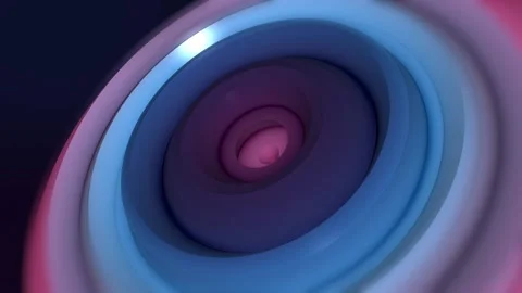 3d Render Background Animation with Colorful Swirling Liquid Circle Design Stock Footage 137574492