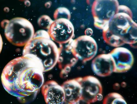 3d render background with bubbles 스톡 일러스트