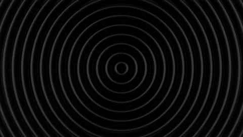 3D render background of dark black abstract hypnotic pattern concentric ripples Stock Footage 194534369