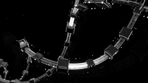 3d render background with DNA form. Technology concept. Cyborg and biotechnol Illustrazione stock