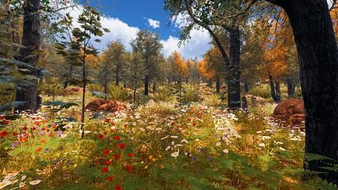 3D Render Background to ecology and sustainable development, environmental .. イラスト素材