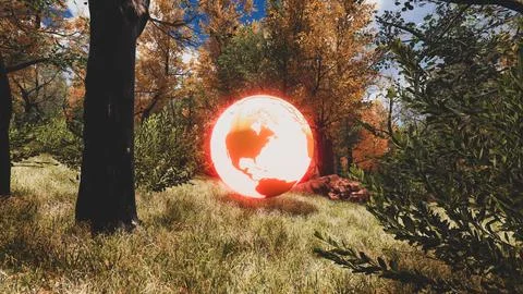 3D Render Background to ecology and sustainable development, environmental .. Stock Illustration