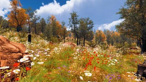 3D Render Background to ecology and sustainable development, environmental .. Illustrazione stock