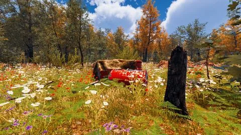 3D Render Background to ecology and sustainable development, environmental .. Illustrazione stock