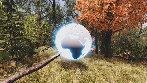 3D Render Background to ecology and sustainable development, environmental .. イラスト素材
