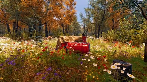 3D Render Background to ecology and sustainable development, environmental .. Illustrazione stock