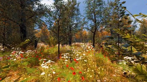 3D Render Background to ecology and sustainable development, environmental .. イラスト素材