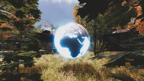 3D Render Background to ecology and sustainable development, environmental .. イラスト素材