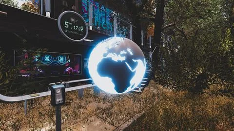 3D Render Background to ecology and sustainable development, environmental .. イラスト素材