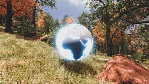 3D Render Background to ecology and sustainable development, environmental .. イラスト素材