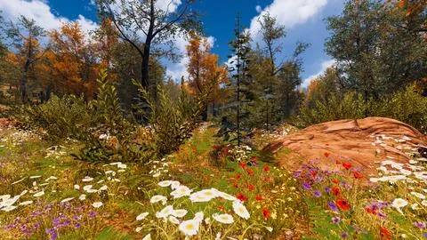 3D Render Background to ecology and sustainable development, environmental .. Stock Illustration