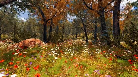 3D Render Background to ecology and sustainable development, environmental .. 库存插图