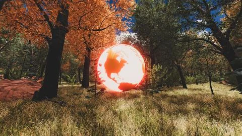 3D Render Background to ecology and sustainable development, environmental .. Illustrazione stock