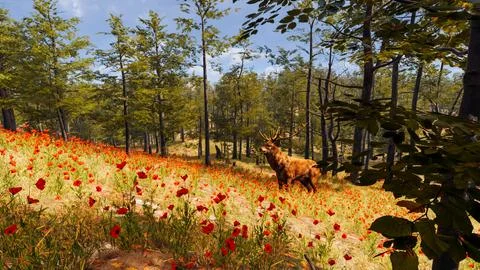 3D Render Background to ecology and sustainable development, environmental .. Illustrazione stock