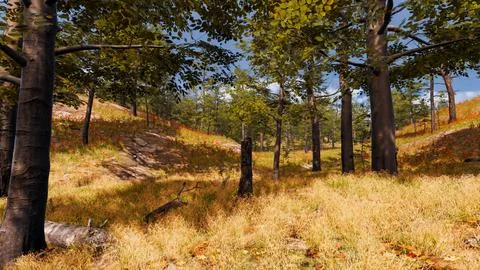 3D Render Background to ecology and sustainable development, environmental .. Stock Illustration