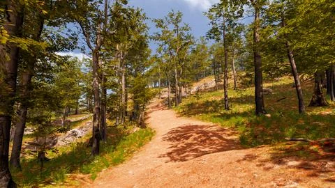 3D Render Background to ecology and sustainable development, environmental .. Stock Illustration