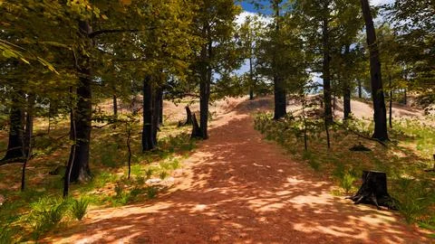 3D Render Background to ecology and sustainable development, environmental .. Illustrazione stock
