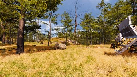 3D Render Background to ecology and sustainable development, environmental .. Illustrazione stock