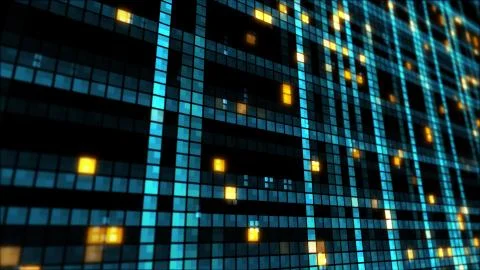 3d render background made of random square forms with different brightness.   스톡 일러스트