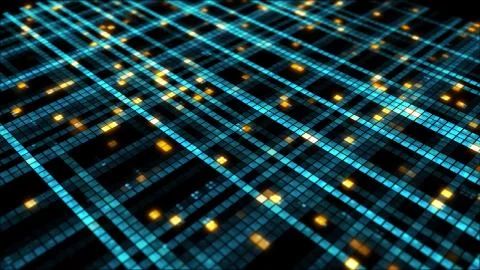 3d render background made of random square forms with different brightness.   스톡 일러스트