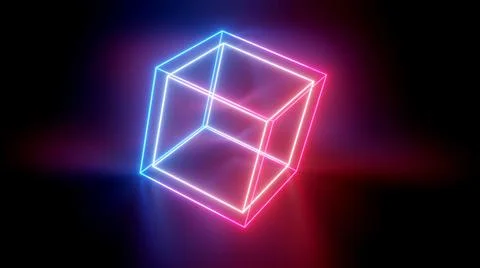 3d render. Background with neon glow, light gradient blue red magenta. 3d 스톡 일러스트