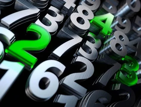 3D render background with numbers Stock Illustration