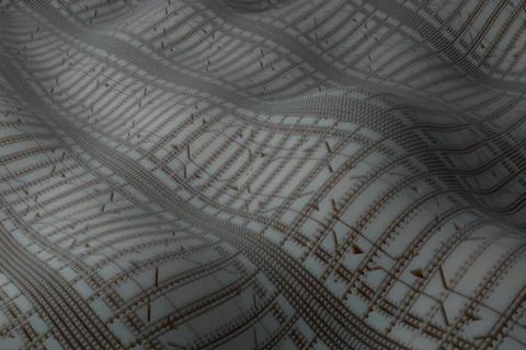 ....3d render background with oraganic light scattering. Displacement surface Stock Illustration