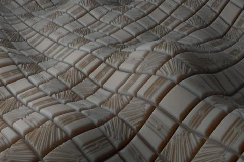 ....3d render background with oraganic light scattering. Displacement surface Stock Illustration